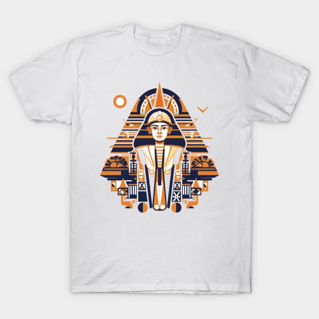 Ancient Egyptian Art: Pyramids, Ankh, and Mythic Majesty T-Shirt by FK